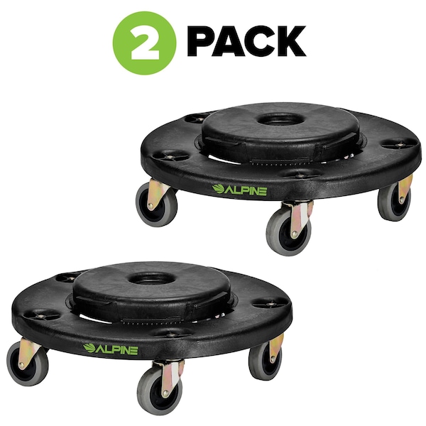 Alpine Industries 32 Gallon Trash Can Dolly ALP471-32-DOLLY-2pk - main